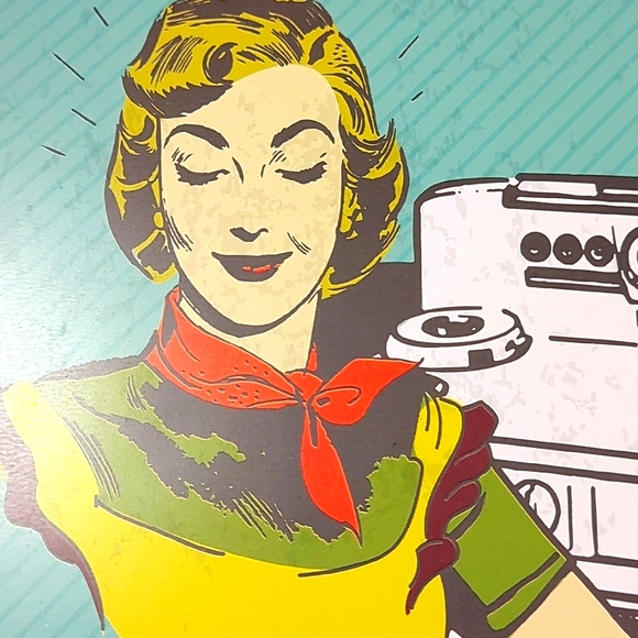 5 for $25- Retro 1950's Style 'I Love Cooking with Wine' Tin Sign - Picture 6 of 8